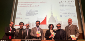 Convegno a Torino organizzato da Lorenza Paletto e Ezio Moro per Toffoletto De Luca Tamajo. Il panel