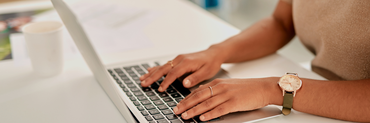 Persona typing at a computer