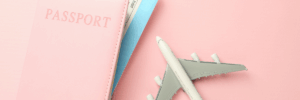 Passport and plane